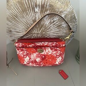 Coach Floral Peyton Wristlet